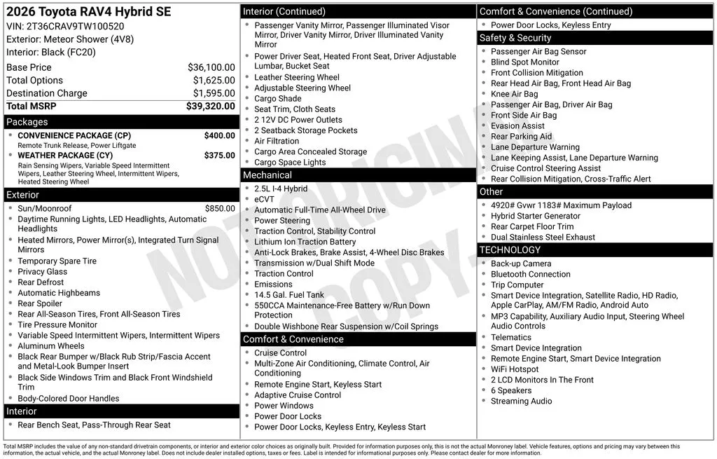 2026 Toyota RAV4 SE for sale in Ottumwa, IA