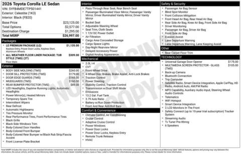Photos of 2026 Toyota Corolla LE for sale in Ottumwa, IA at Gregg Young Toyota of Ottumwa
