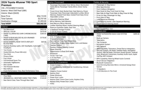 Photos of 2026 Toyota 4Runner TRD Sport Premium for sale in Ottumwa, IA at Gregg Young Toyota of Ottumwa