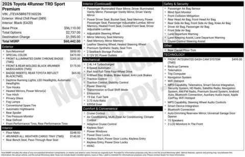 Unknown 2026 Toyota 4Runner TRD Sport Premium for sale in Ottumwa, IA