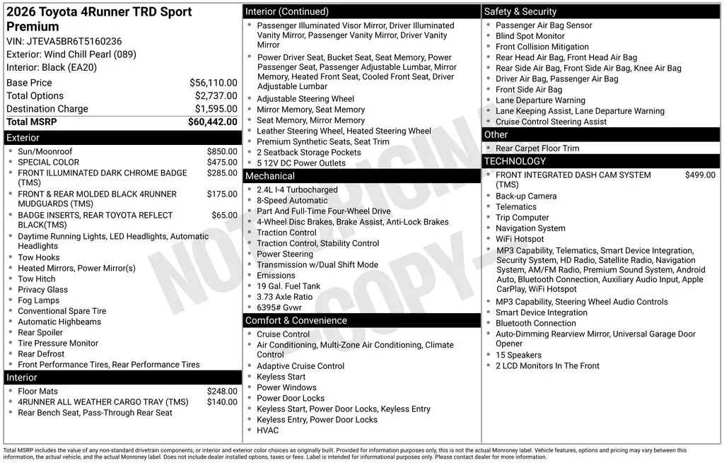 2026 Toyota 4Runner TRD Sport Premium for sale in Ottumwa, IA