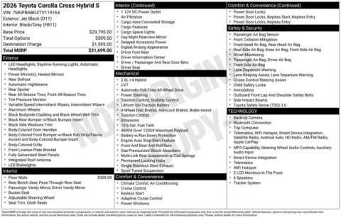 Unknown 2026 Toyota Corolla Cross S for sale in Ottumwa, IA