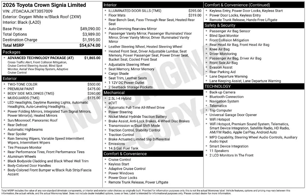 2026 Toyota Crown Signia Limited for sale in Ottumwa, IA