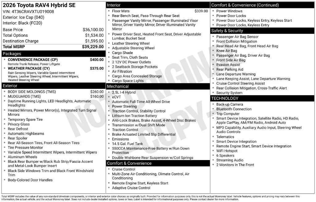 2026 Toyota RAV4 SE for sale in Ottumwa, IA