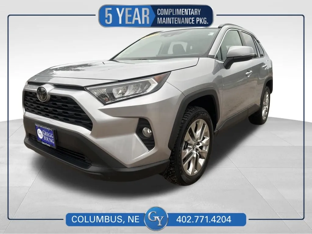 Silver 2021 Toyota RAV4 XLE Premium for sale in Columbus, NE