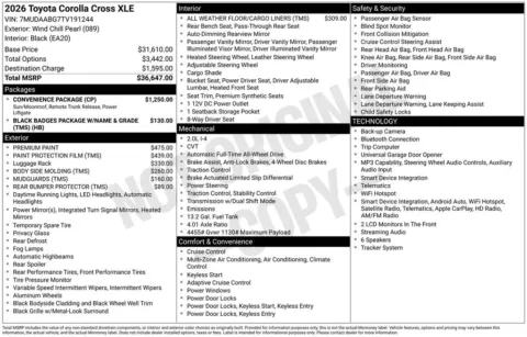 Photos of 2026 Toyota Corolla Cross XLE for sale in Columbus, NE at Gregg Young Toyota of Columbus