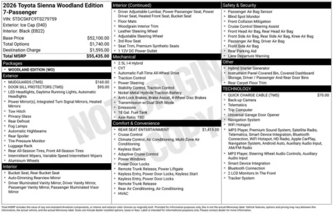 Photos of 2026 Toyota Sienna Woodland Edition for sale in Columbus, NE at Gregg Young Toyota of Columbus