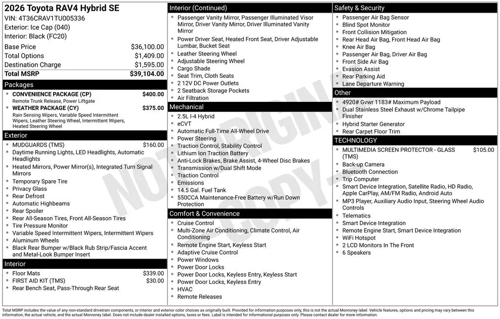 2026 Toyota RAV4 SE for sale in Columbus, NE