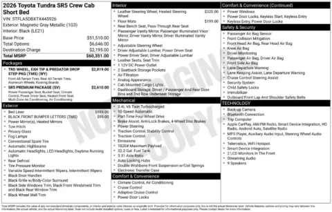 Photos of 2026 Toyota Tundra SR5 for sale in Columbus, NE at Gregg Young Toyota of Columbus