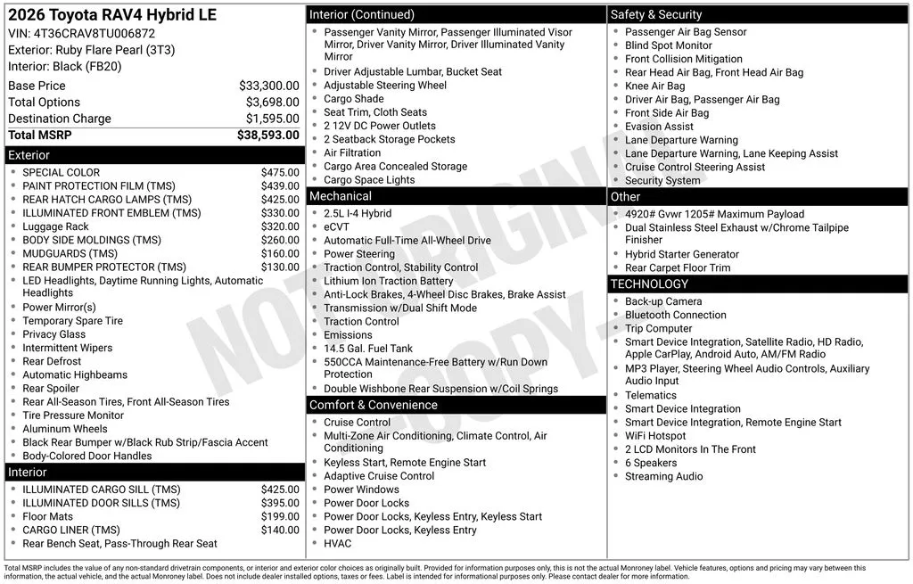 2026 Toyota RAV4 LE for sale in Columbus, NE
