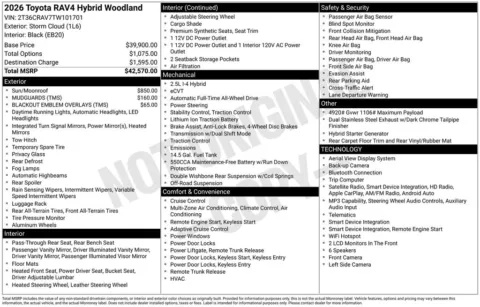 Unknown 2026 Toyota RAV4 Woodland for sale in Columbus, NE