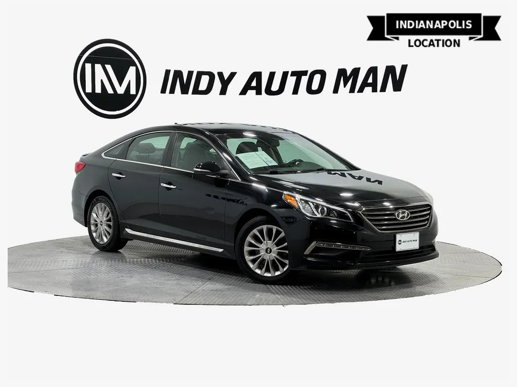 Black 2015 Hyundai Sonata Limited for sale in Indianapolis, IN
