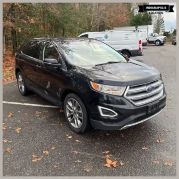 Black 2017 Ford Edge Titanium for sale in Indianapolis, IN