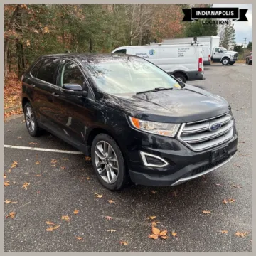 Black 2017 Ford Edge Titanium for sale in Indianapolis, IN