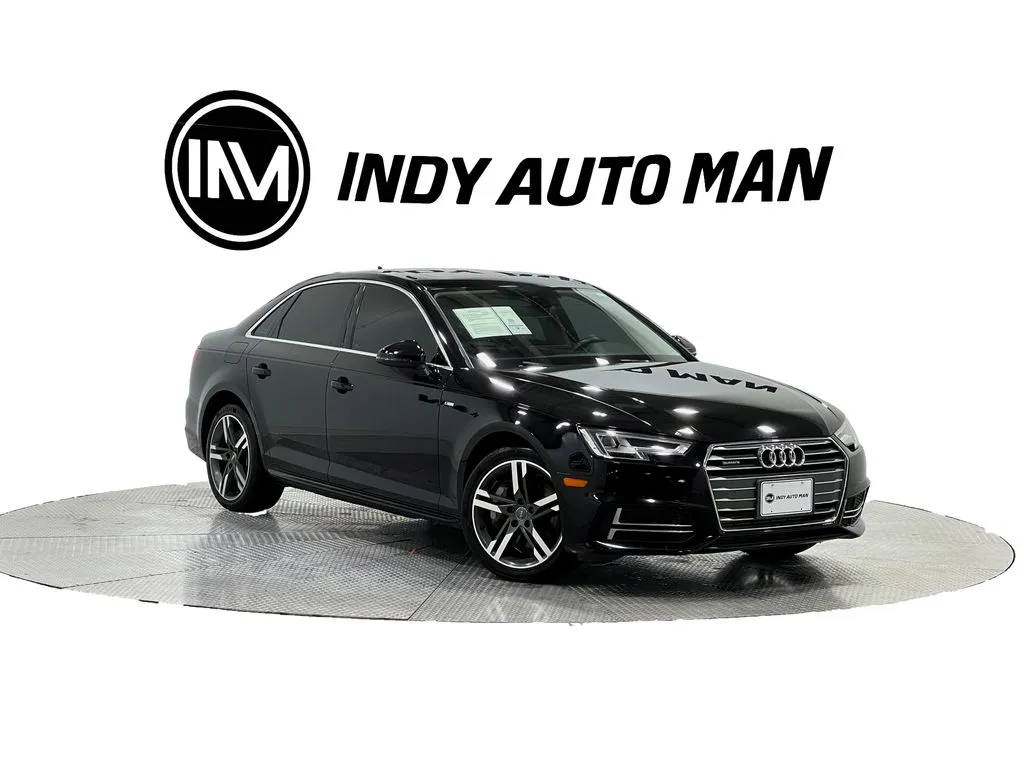 Black 2018 Audi A4 2.0T Premium Plus quattro for sale in Indianapolis, IN