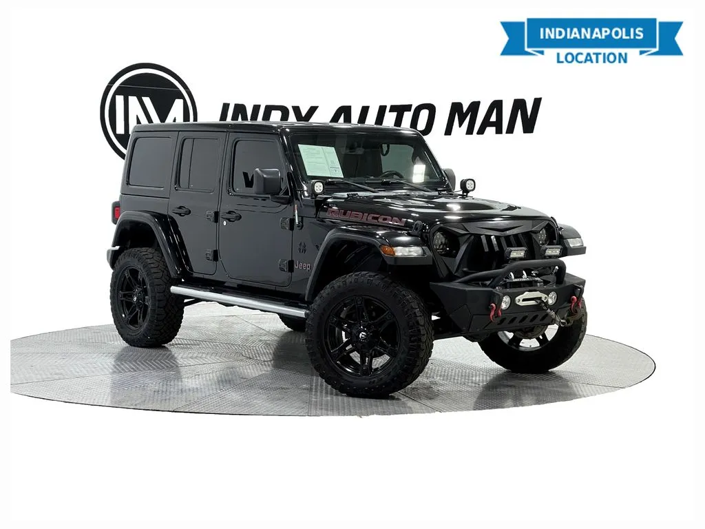 Black 2018 Jeep Wrangler Unlimited Rubicon for sale in Indianapolis, IN