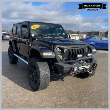 Black 2018 Jeep Wrangler Unlimited Rubicon for sale in Indianapolis, IN