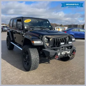Black 2018 Jeep Wrangler Unlimited Rubicon for sale in Indianapolis, IN