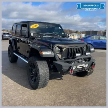 Black 2018 Jeep Wrangler Unlimited Rubicon for sale in Indianapolis, IN