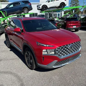 Red 2021 Hyundai Santa Fe SEL for sale in Indianapolis, IN