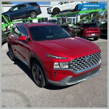 Red 2021 Hyundai Santa Fe SEL for sale in Indianapolis, IN
