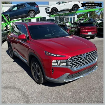 Red 2021 Hyundai Santa Fe SEL for sale in Indianapolis, IN