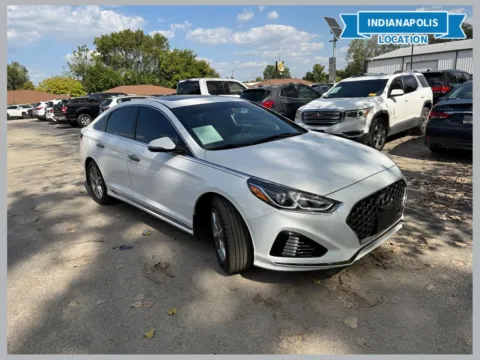 White 2018 Hyundai Sonata Sport+ for sale in Indianapolis, IN