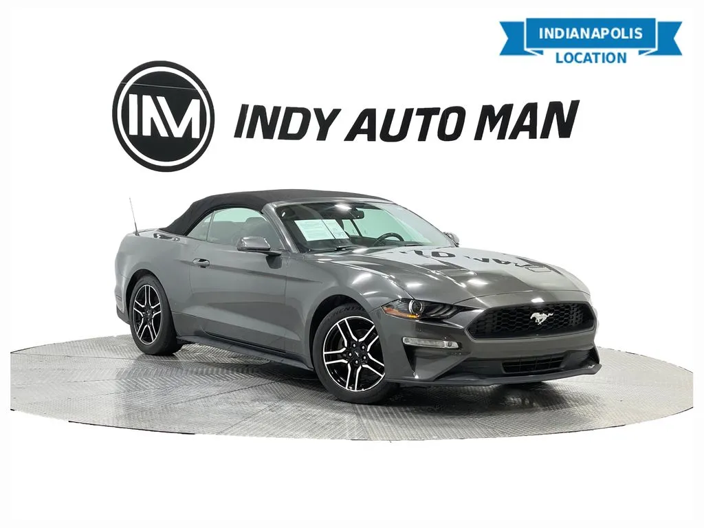 Gray 2018 Ford Mustang EcoBoost Premium for sale in Indianapolis, IN