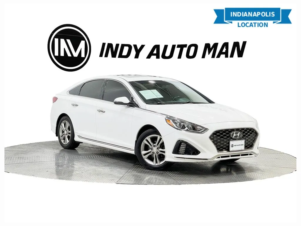 White 2018 Hyundai Sonata Sport+ for sale in Indianapolis, IN