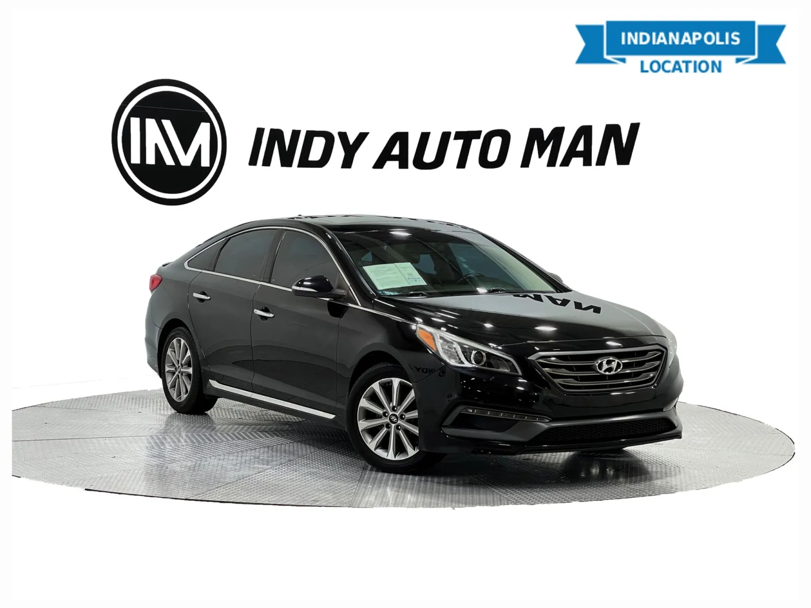 Black 2017 Hyundai Sonata Limited for sale in Indianapolis, IN