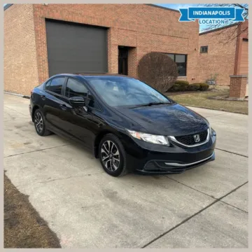 Black 2015 Honda Civic EX for sale in Indianapolis, IN