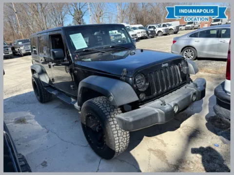 Black 2015 Jeep Wrangler Unlimited Sport for sale in Indianapolis, IN