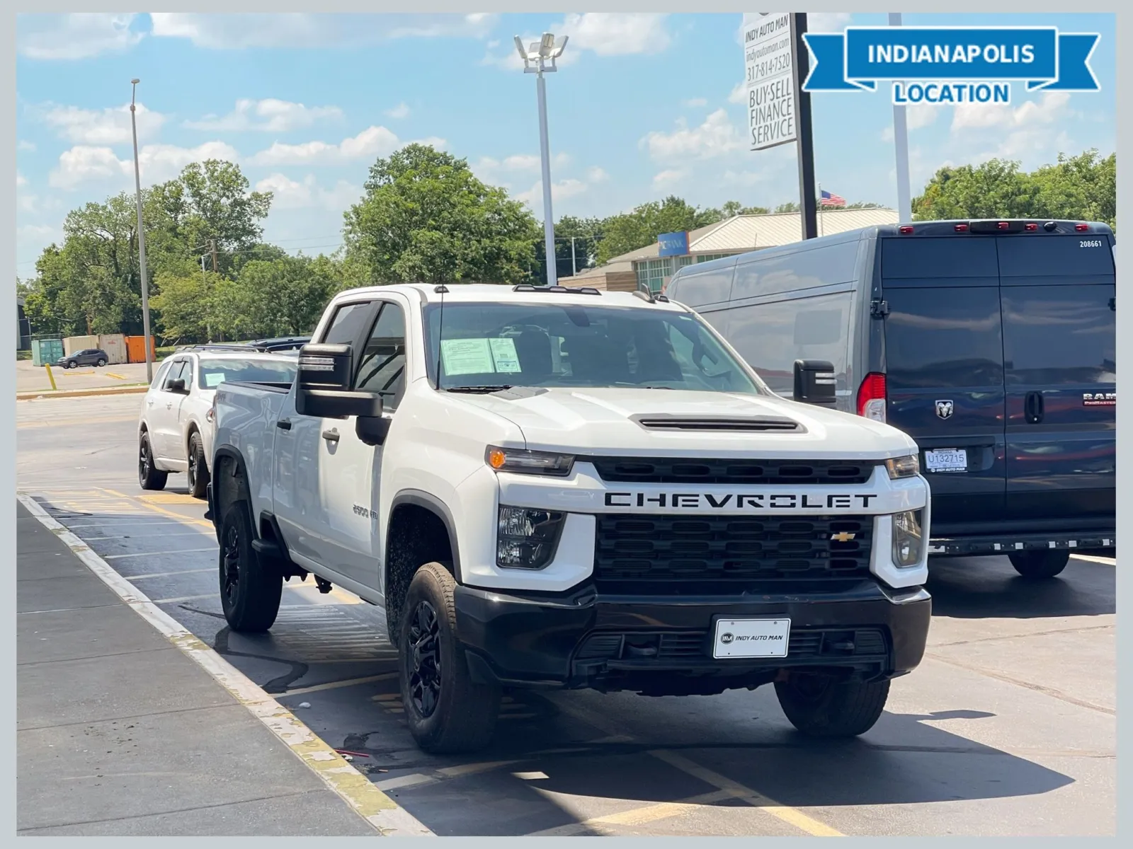 White 2021 Chevrolet Silverado 2500HD Custom for sale in Indianapolis, IN
