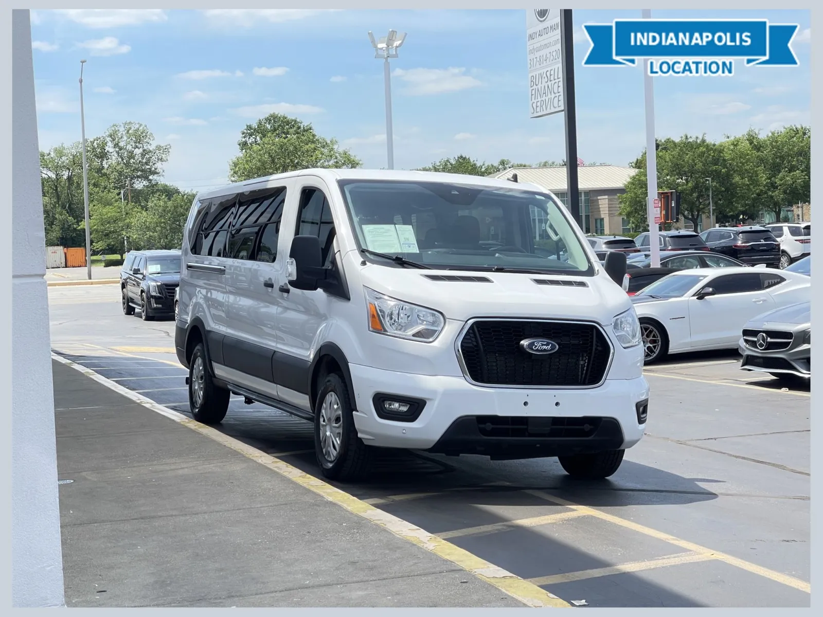 White 2022 Ford Transit-350 XLT for sale in Indianapolis, IN
