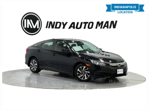 Black 2017 Honda Civic EX for sale in Indianapolis, IN