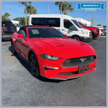 Red 2021 Ford Mustang EcoBoost Premium for sale in Indianapolis, IN