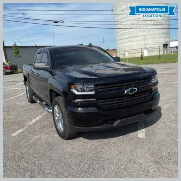 Black 2018 Chevrolet Silverado 1500 Custom for sale in Indianapolis, IN