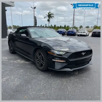 Black 2022 Ford Mustang EcoBoost Premium for sale in Indianapolis, IN
