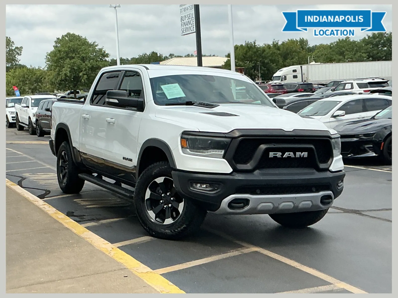 White 2019 Ram 1500 Rebel for sale in Indianapolis, IN