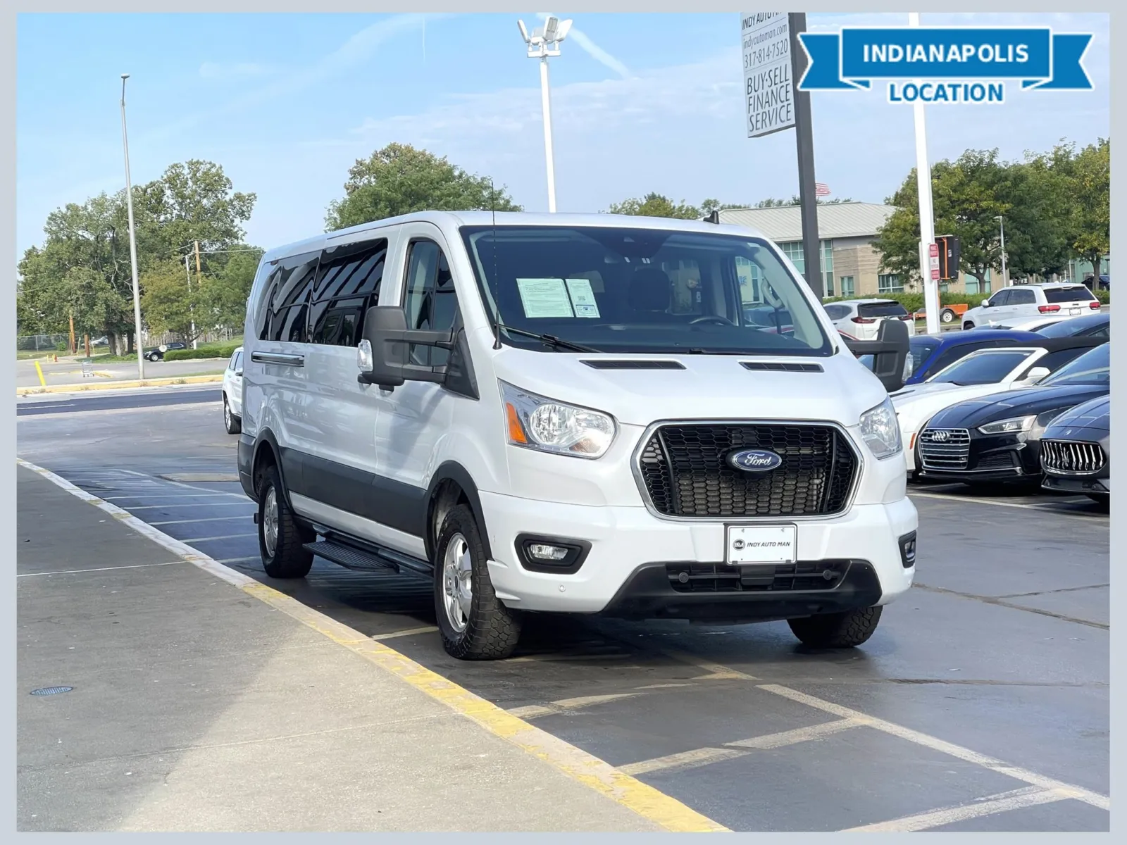 White 2021 Ford Transit-350 XLT for sale in Indianapolis, IN