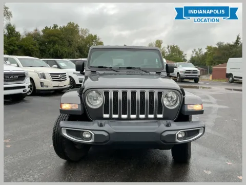 Gray 2018 Jeep Wrangler Unlimited Sahara for sale in Indianapolis, IN