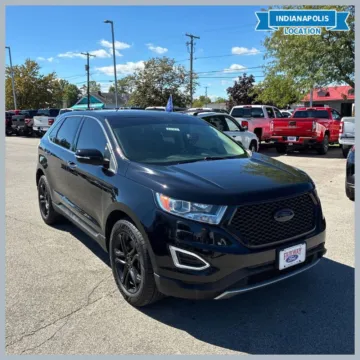 Black 2017 Ford Edge Titanium for sale in Indianapolis, IN
