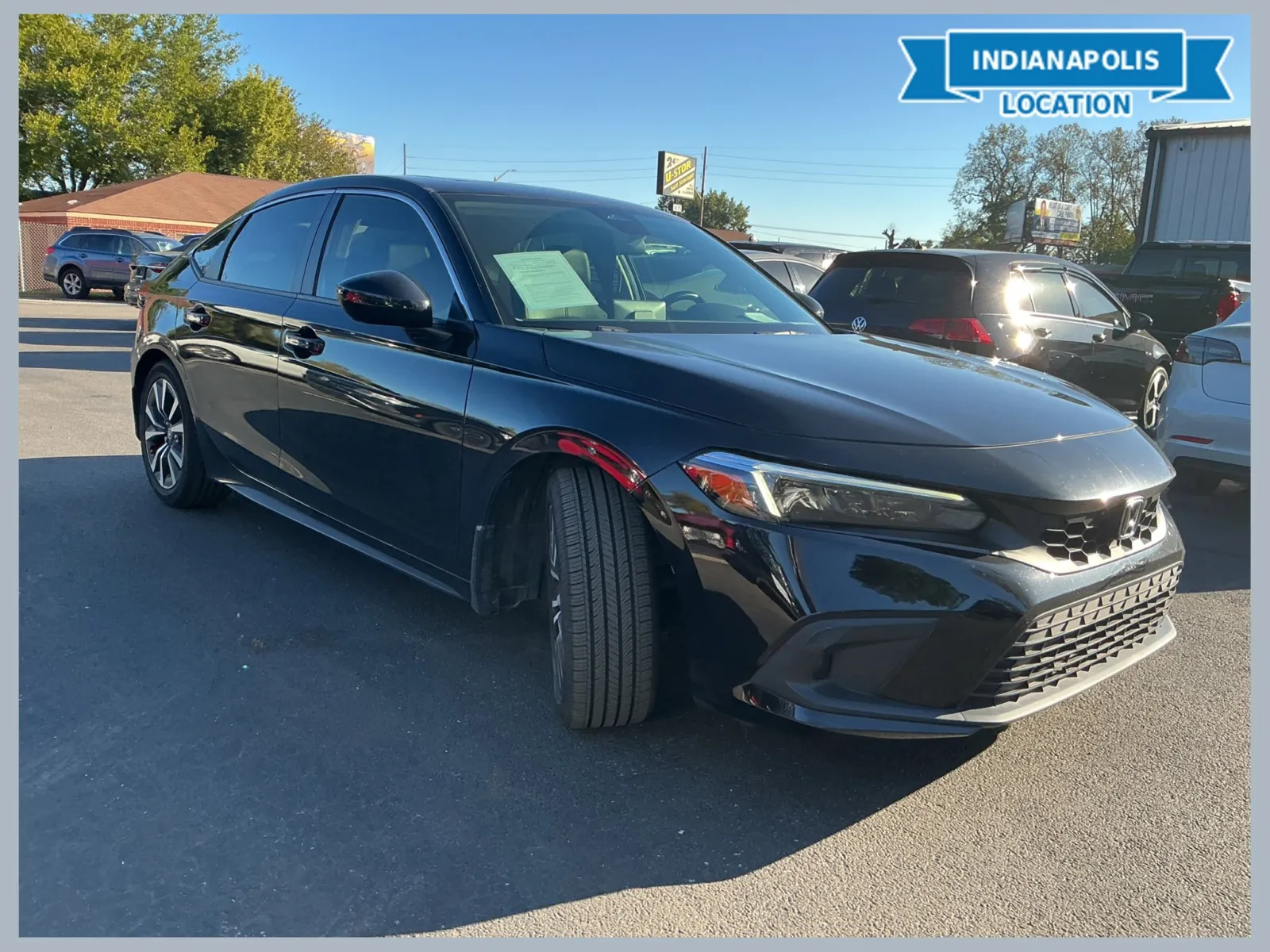 Black 2024 Honda Civic EX-L for sale in Indianapolis, IN