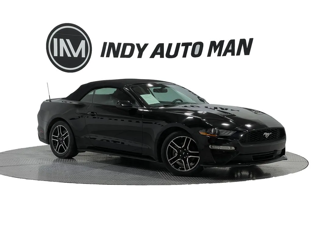 Black 2018 Ford Mustang EcoBoost Premium for sale in Indianapolis, IN