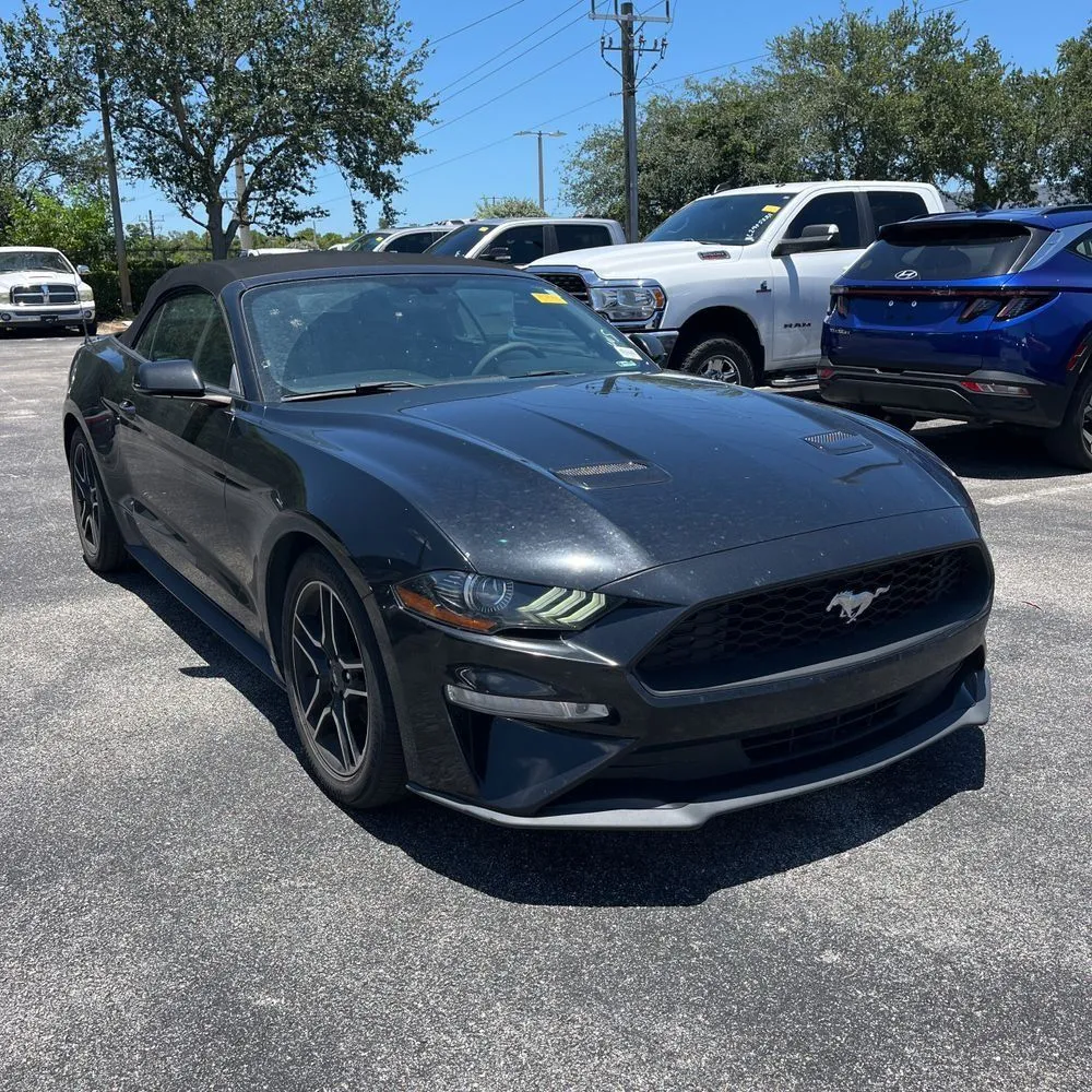 Black 2018 Ford Mustang EcoBoost Premium for sale in Indianapolis, IN
