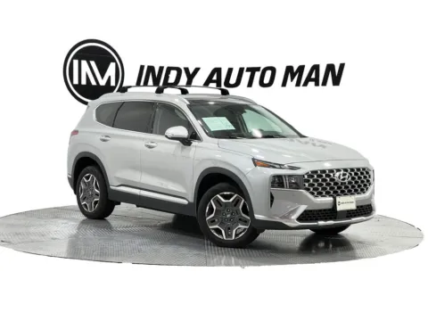 Silver 2022 Hyundai Santa Fe Hybrid Limited for sale in Indianapolis, IN