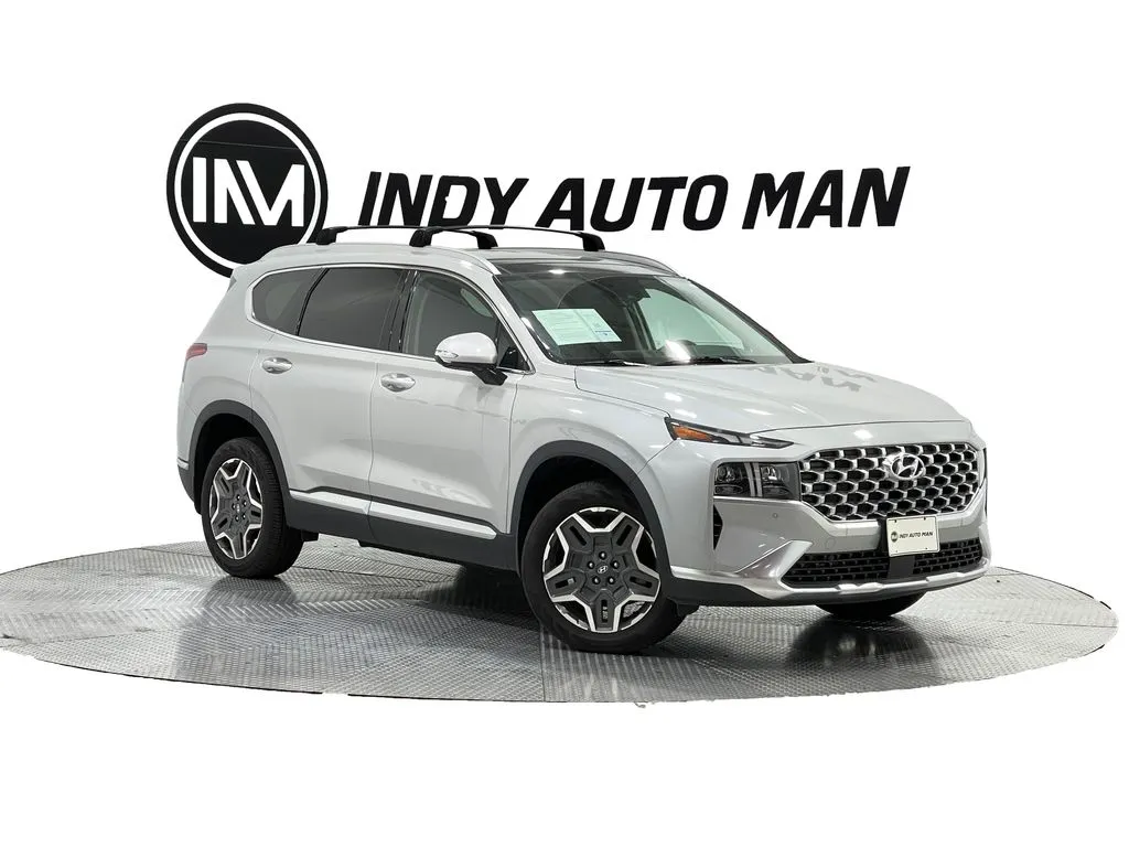 Silver 2022 Hyundai Santa Fe Hybrid Limited for sale in Indianapolis, IN