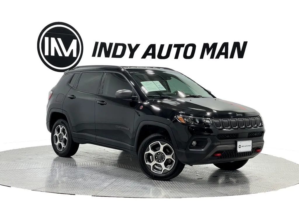 Black 2022 Jeep Compass Trailhawk for sale in Indianapolis, IN