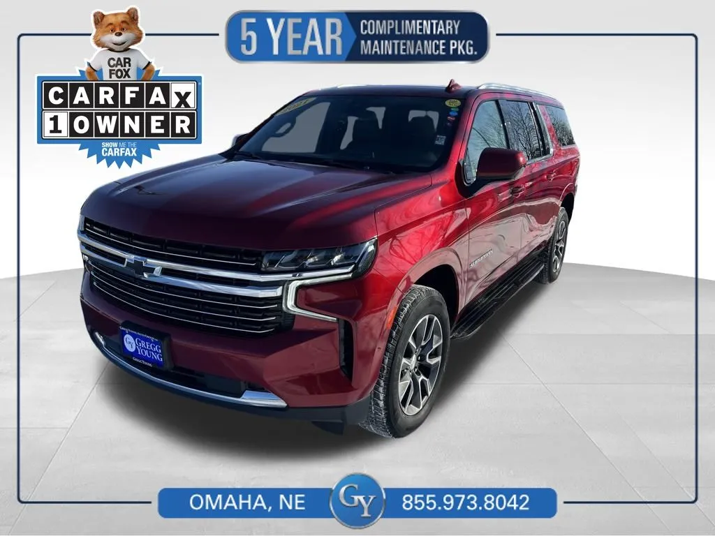 Red 2021 Chevrolet Suburban LT for sale in Omaha, NE