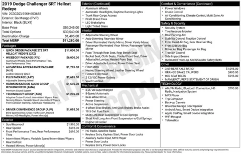 Photos of 2019 Dodge Challenger SRT Hellcat Redeye Widebody for sale in Omaha, NE at Gregg Young Chevrolet - Omaha